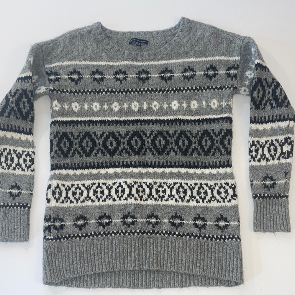 american eagle sweater | s gray